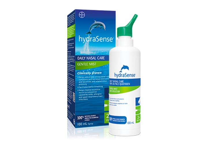Gentle Mist Saline Nasal Spray hydraSense® Canada