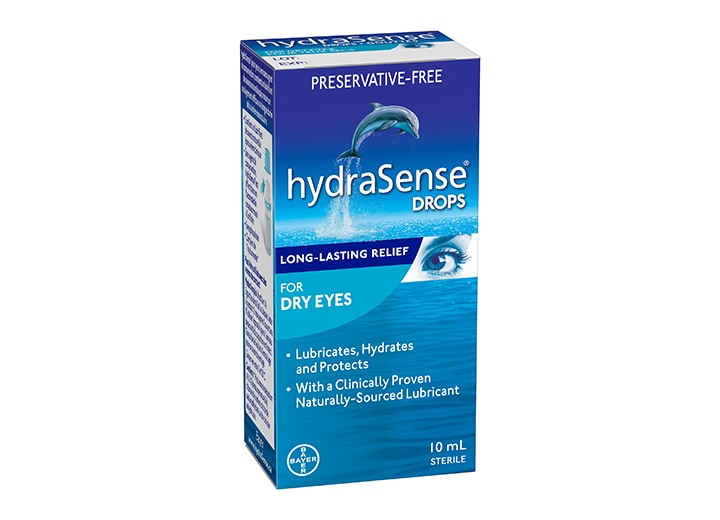 Naturally Sourced Eye Drops for Dry Eyes hydraSense® CA