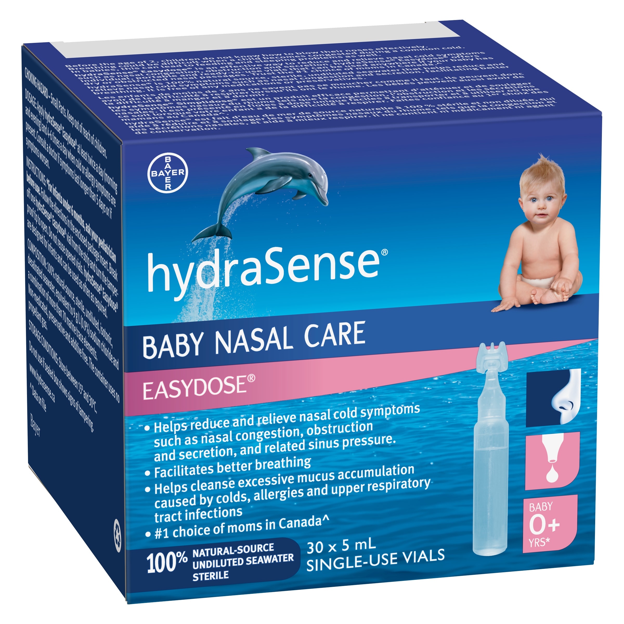 Easydose Saline Nasal Drops for Babies hydraSense Canada