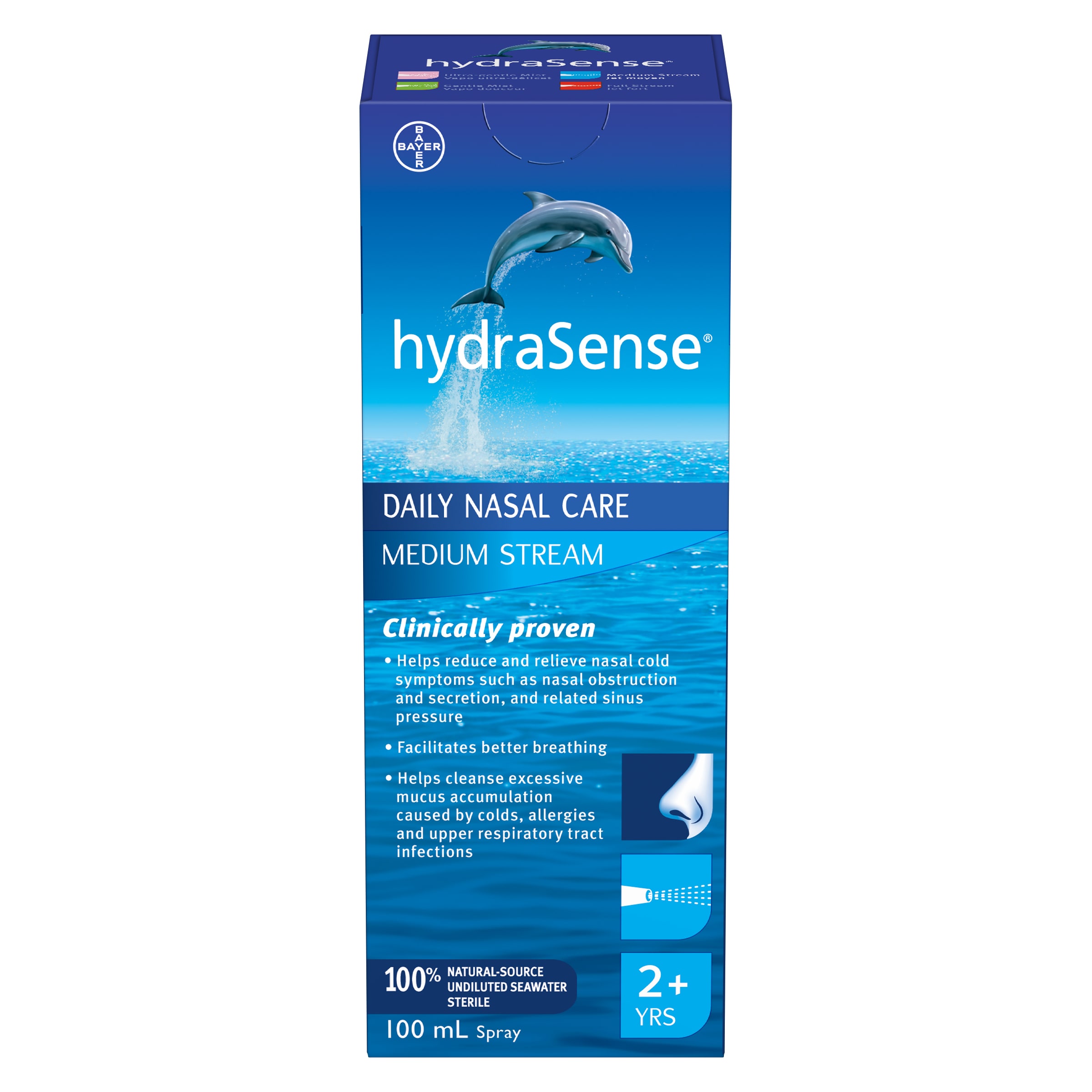 Hydrasense Daily Nasal Care Medium Stream box 100ml