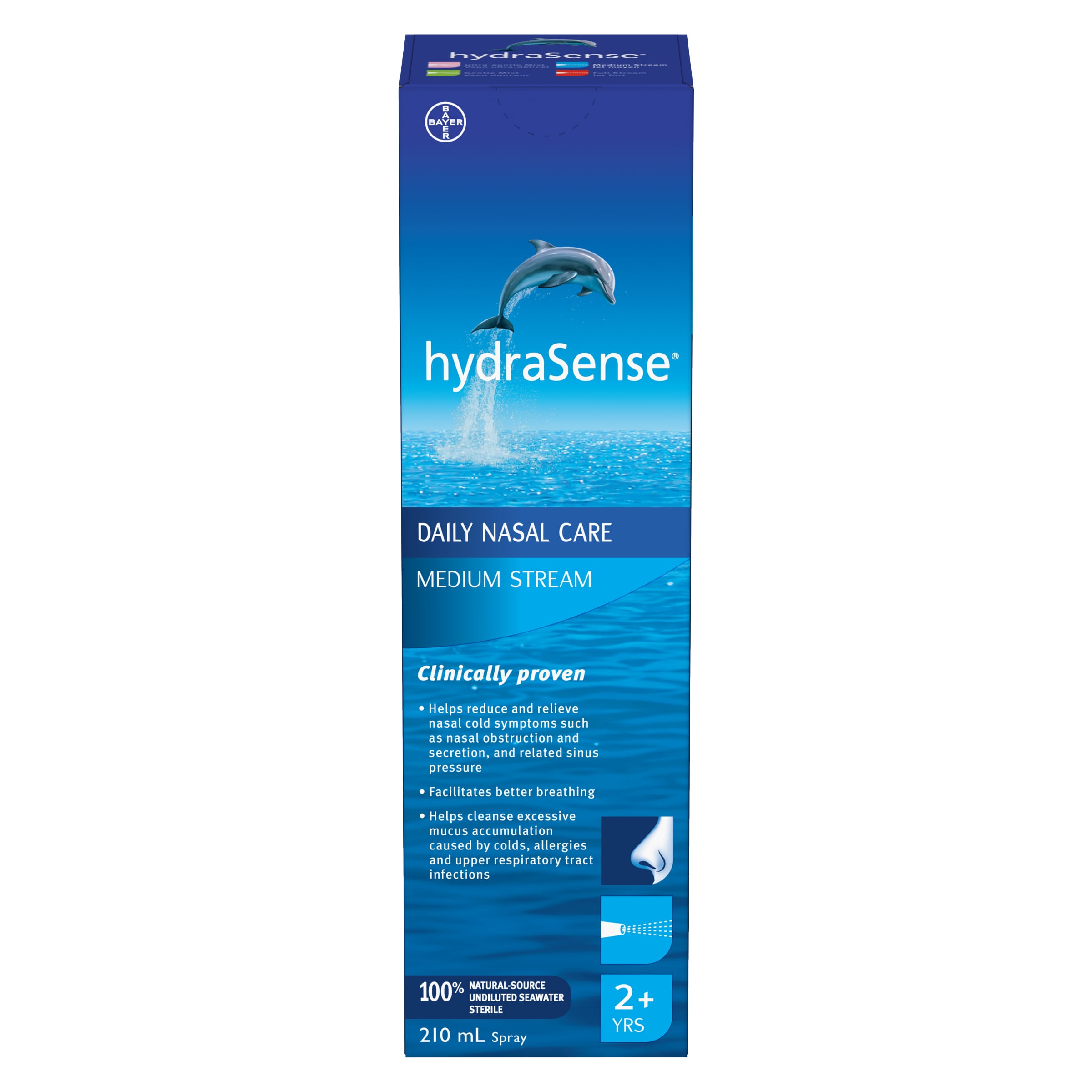 Hydrasense Daily Nasal Care Medium Stream box 210ml