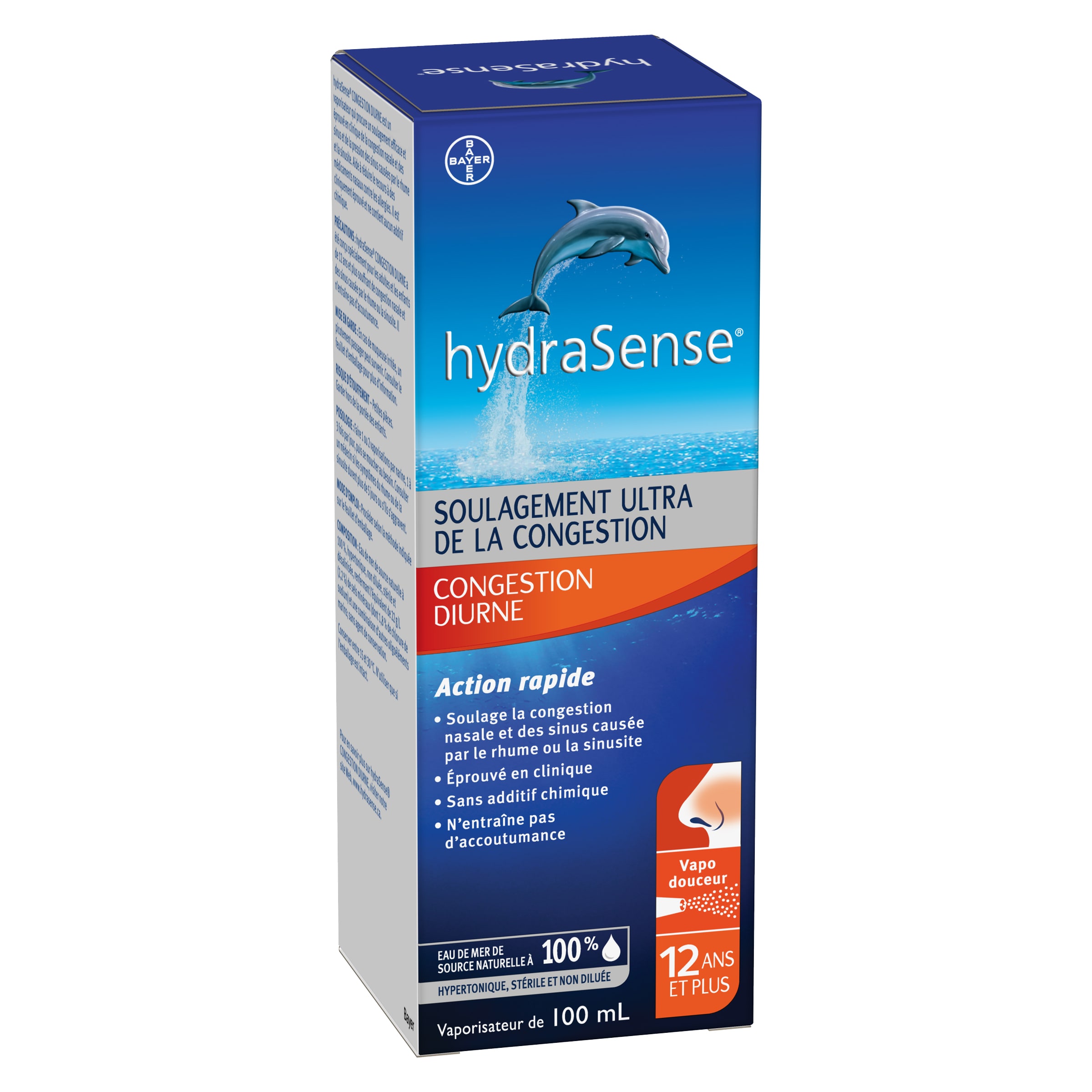 HydraSense Nasal Care Congestion 100mL box and bottle
