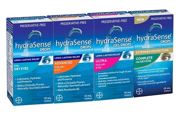 Hydrasense eye care product box