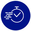 Fast acting clock icon