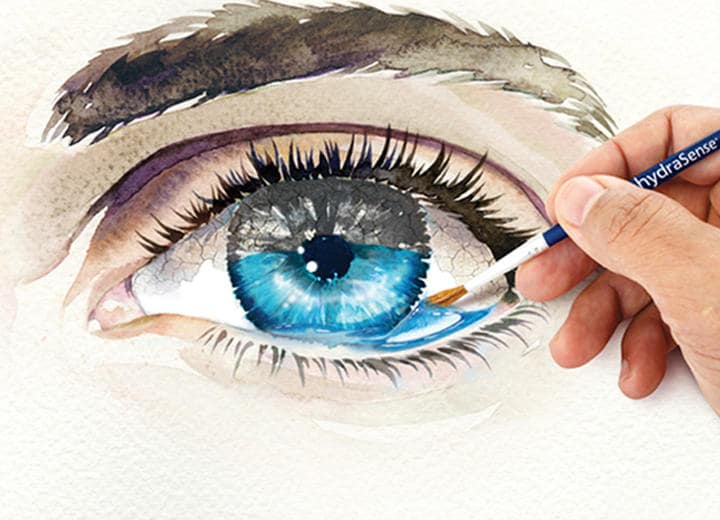 Fast dry eye relief portrait