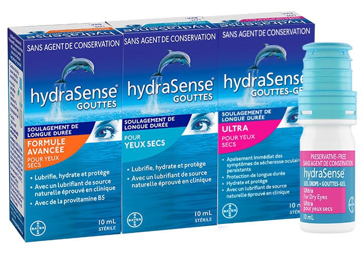 Hydrasense eye care product box collection