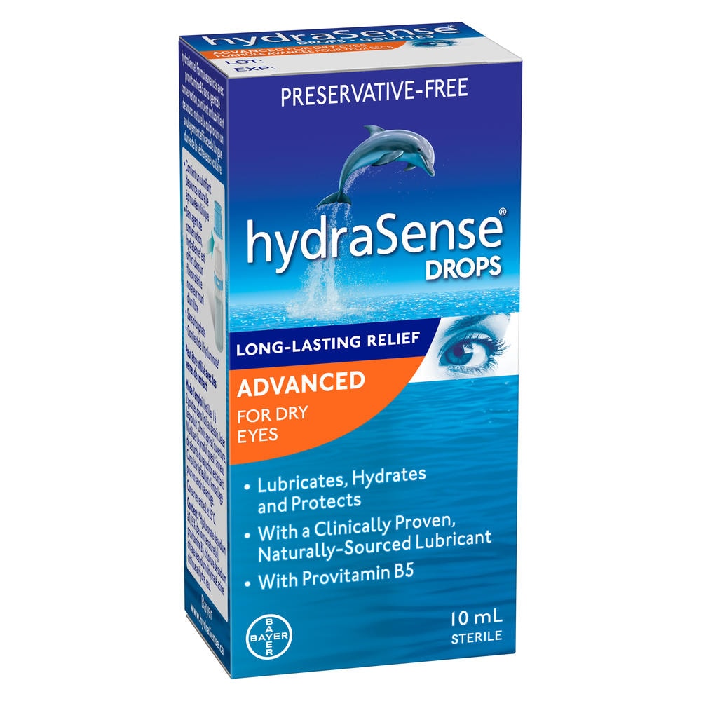 HydraSense Drops Long-Lasting Relief Advanced Eye Drops 20 Single Use Containers box
