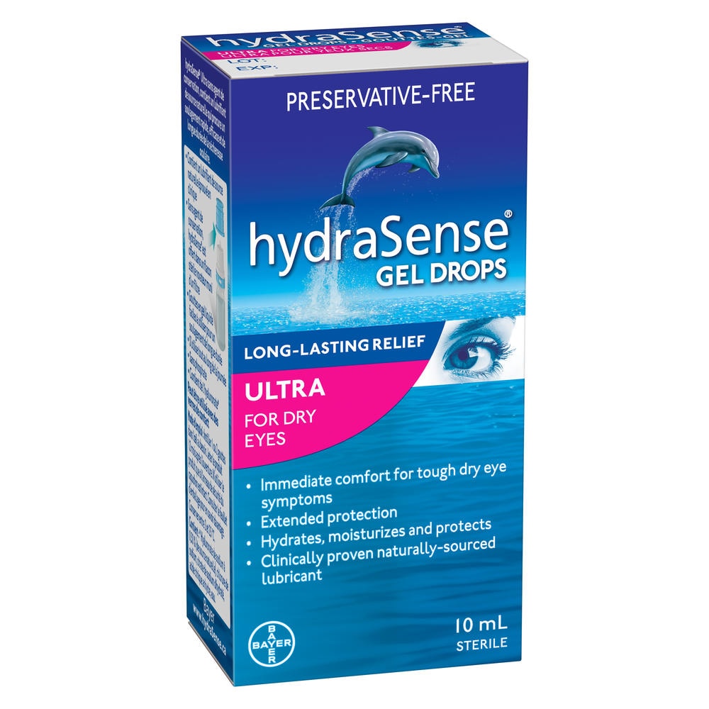 HydraSense Gel Drops Ultra For Dry Eyes 10 mL box